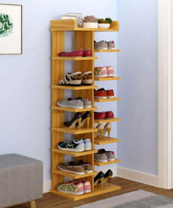 Alternative view of Double Row Shoe Rack Organizer, Space Saving Shoes Storage, Wooden Shoes Racks
