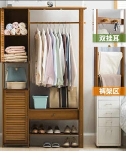 Wooden Bedroom Closets Storage Organizer | Wooden Clothes Stand - Image 4