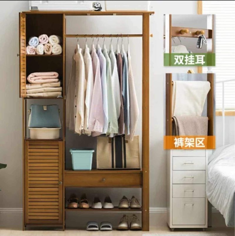 Wooden Bedroom Closets Storage Organizer | Wooden Clothes Stand - Image 4