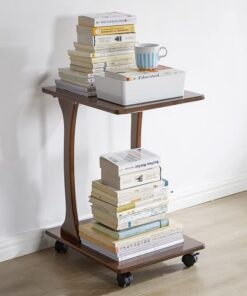 Modern Bedside Coffee Table | Wooden Bedside Tea Table | Bedside Laptop Table - Image 4