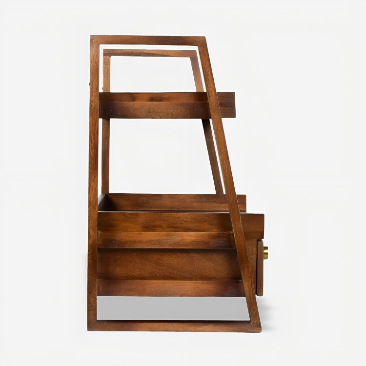 Wooden Versatile Kitchen Organizer Rack with Drawer - Image 9