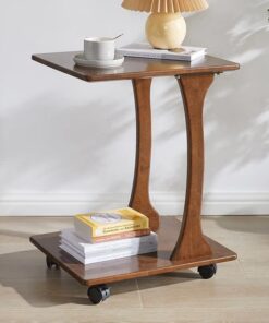 Modern Bedside Coffee Table | Wooden Bedside Tea Table | Bedside Laptop Table - Image 3