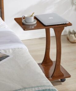 Modern Bedside Coffee Table | Wooden Bedside Tea Table | Bedside Laptop Table