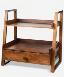 Wooden Versatile Kitchen Organizer Rack with Drawer - Image 5