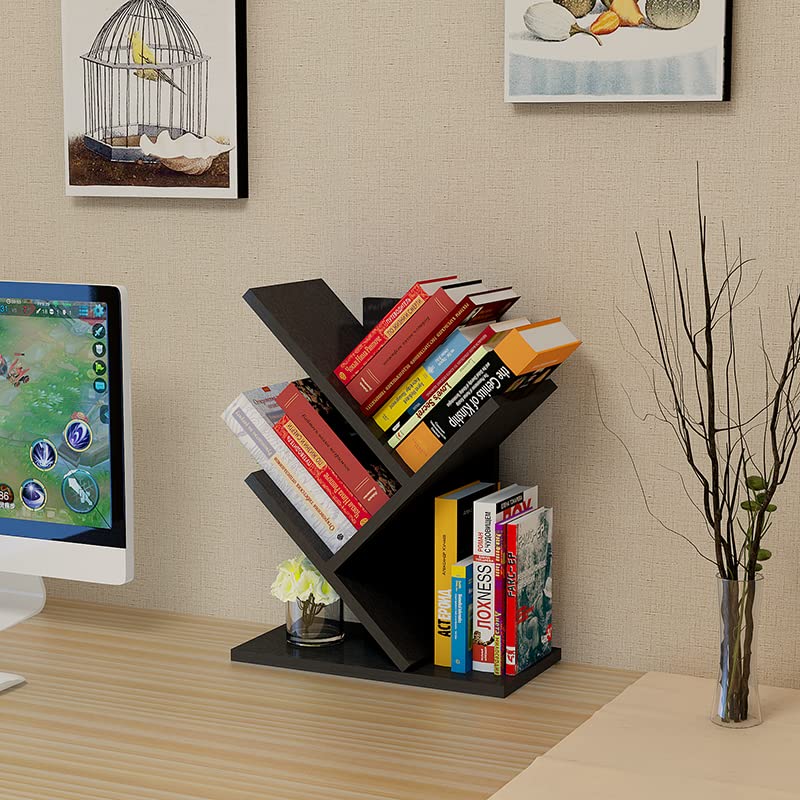 Wooden 3 Layers Tree Mini Bookshelf - Image 3