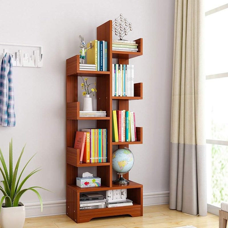 6 Tier L-Shaped Wooden Bookshelf - Image 4