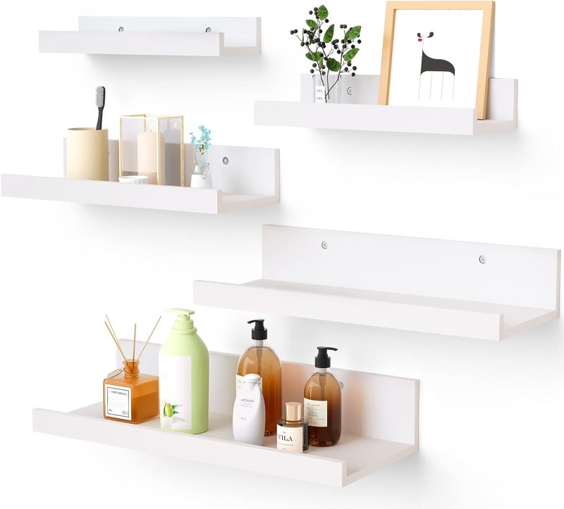 Wall Mounted Wood Shelves for Bedroom, Living Room, Bathroom, Kitchen, Small Picture Ledge Shelves - Image 12