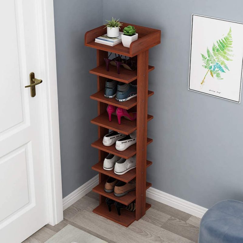 Modern Shoe Rack Organizer, Space Saving Shoes Storage, Wooden Shoes Racks - Image 3