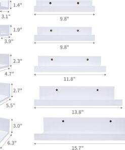 Wall Mounted Wood Shelves for Bedroom, Living Room, Bathroom, Kitchen, Small Picture Ledge Shelves - Image 14