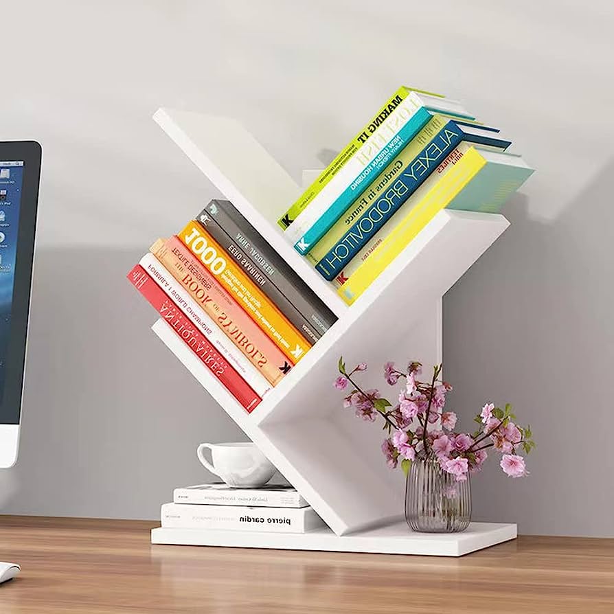 Wooden 3 Layers Tree Mini Bookshelf