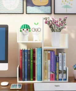 Wooden L-Shape Mini Book Shelf For Office/ Home - Image 5