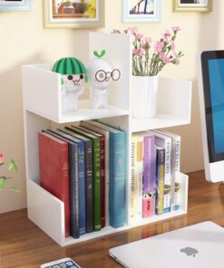 Wooden L-Shape Mini Book Shelf For Office/ Home - Image 4