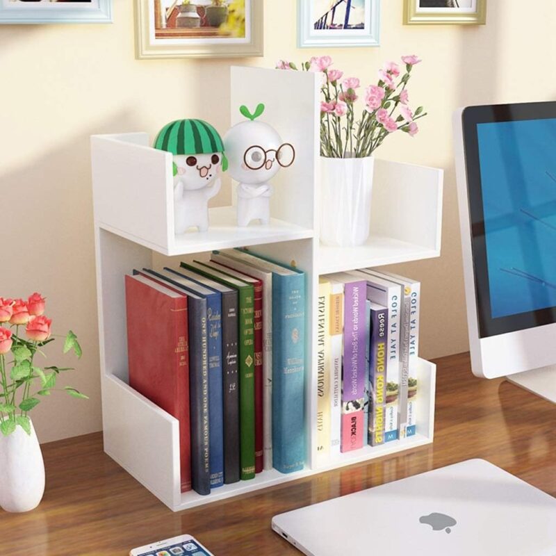 Wooden L-Shape Mini Book Shelf For Office/ Home - Image 4