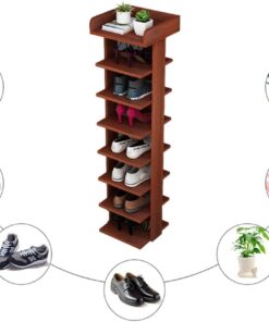 Modern Shoe Rack Organizer, Space Saving Shoes Storage, Wooden Shoes Racks - Image 4