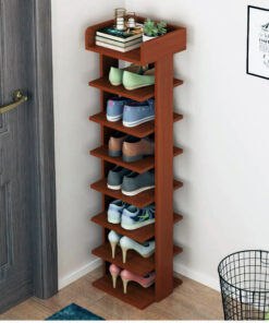 Alternative view of Modern Shoe Rack Organizer, Space Saving Shoes Storage, Wooden Shoes Racks