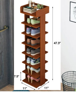 Modern Shoe Rack Organizer, Space Saving Shoes Storage, Wooden Shoes Racks - Image 5