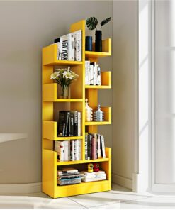 6 Tier L-Shaped Wooden Bookshelf - Image 3