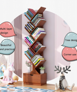 Alternative view of Wooden Tree Shape 9 Tier Bookshelf For Office & Home