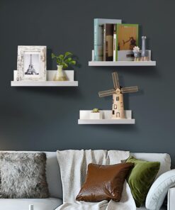 Alternative view of Wall Mounted Wood Shelves for Bedroom, Living Room, Bathroom, Kitchen, Small Picture Ledge Shelves
