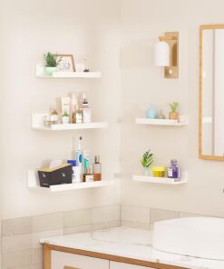 Wall Mounted Wood Shelves for Bedroom, Living Room, Bathroom, Kitchen, Small Picture Ledge Shelves - Image 4
