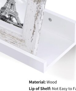 Wall Mounted Wood Shelves for Bedroom, Living Room, Bathroom, Kitchen, Small Picture Ledge Shelves - Image 13