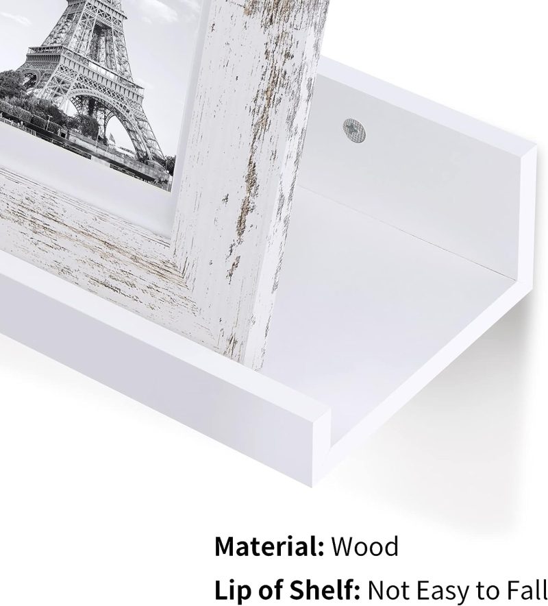 Wall Mounted Wood Shelves for Bedroom, Living Room, Bathroom, Kitchen, Small Picture Ledge Shelves - Image 13