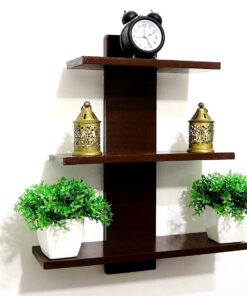 Wooden Wall Shelf for Home Decor Items, Living Room and Bedroom | Dime Store Wall Shelves
