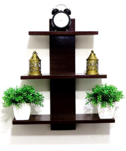 Alternative view of Wooden Wall Shelf for Home Decor Items, Living Room and Bedroom | Dime Store Wall Shelves