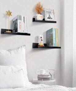 Wall Mounted Wood Shelves for Bedroom, Living Room, Bathroom, Kitchen, Small Picture Ledge Shelves - Image 7