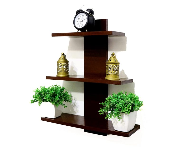 Wooden Wall Shelf for Home Decor Items, Living Room and Bedroom | Dime Store Wall Shelves - Image 3