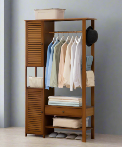 Wooden Bedroom Closets Storage Organizer | Wooden Clothes Stand - Image 5