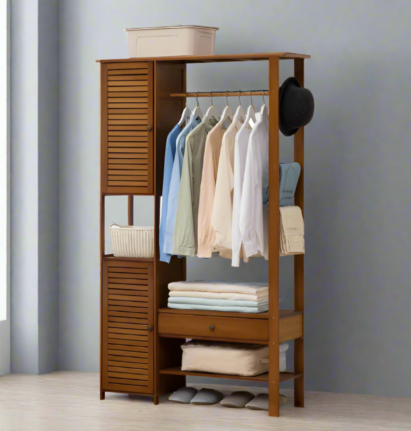 Wooden Bedroom Closets Storage Organizer | Wooden Clothes Stand - Image 5