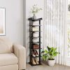 Wooden 7 Tiers Vertical Shoe Rack, Wooden Shoes Racks Organizer
