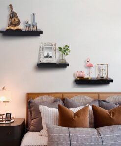 Wall Mounted Wood Shelves for Bedroom, Living Room, Bathroom, Kitchen, Small Picture Ledge Shelves - Image 11