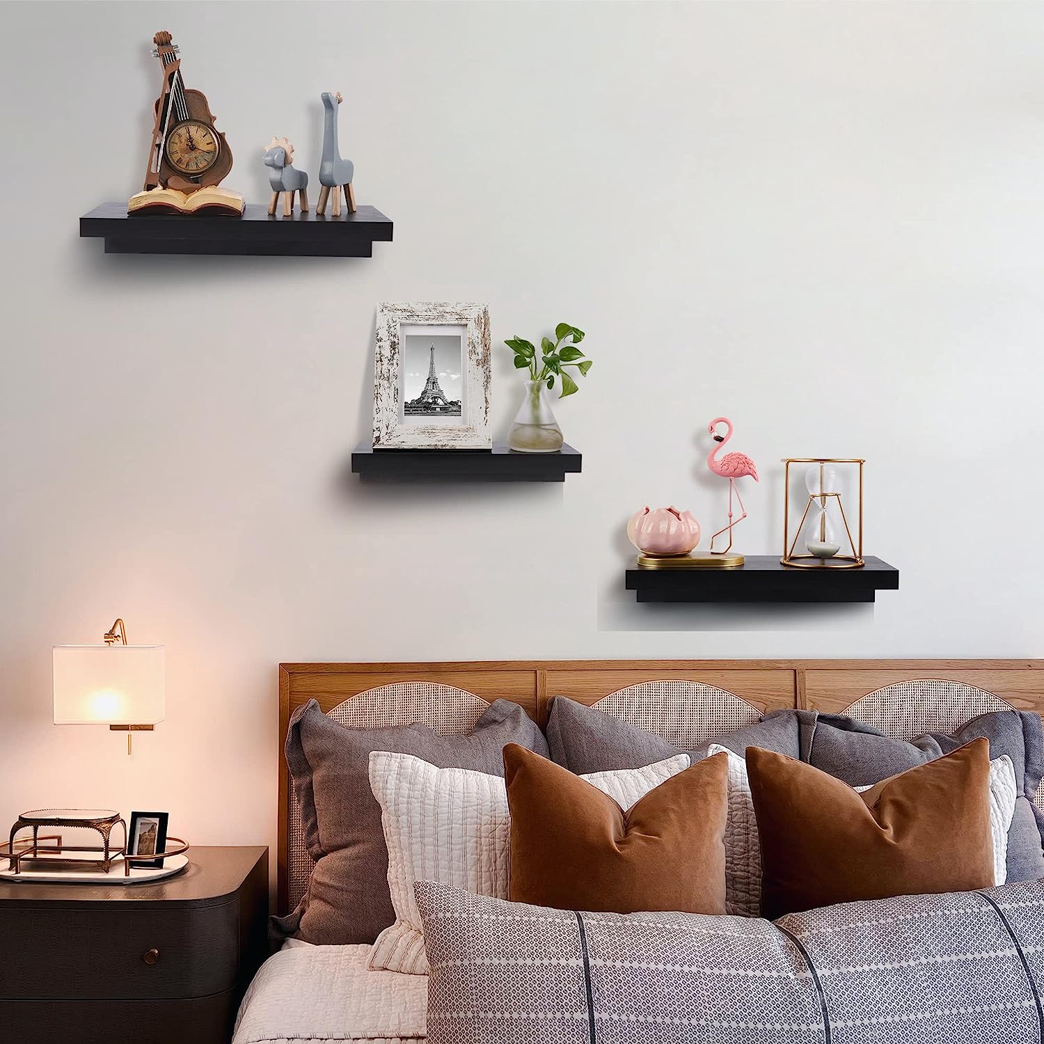 Wall Mounted Wood Shelves for Bedroom, Living Room, Bathroom, Kitchen, Small Picture Ledge Shelves - Image 11