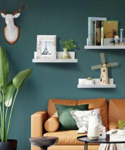 Wall Mounted Wood Shelves for Bedroom, Living Room, Bathroom, Kitchen, Small Picture Ledge Shelves - Image 9