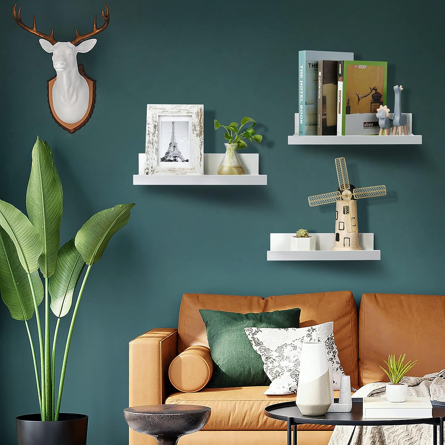 Wall Mounted Wood Shelves for Bedroom, Living Room, Bathroom, Kitchen, Small Picture Ledge Shelves - Image 9