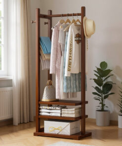 Single Clothes Stand with 2 Shelves and Hooks – Ideal for Bedrooms - Image 10