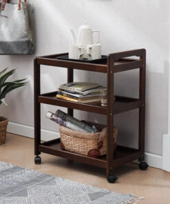 Modern Wooden Tea Trolly - Image 3