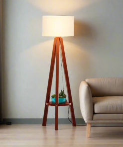 Outstanding Wooden Trypod Floor Lamp for Bedroom , Living Room
