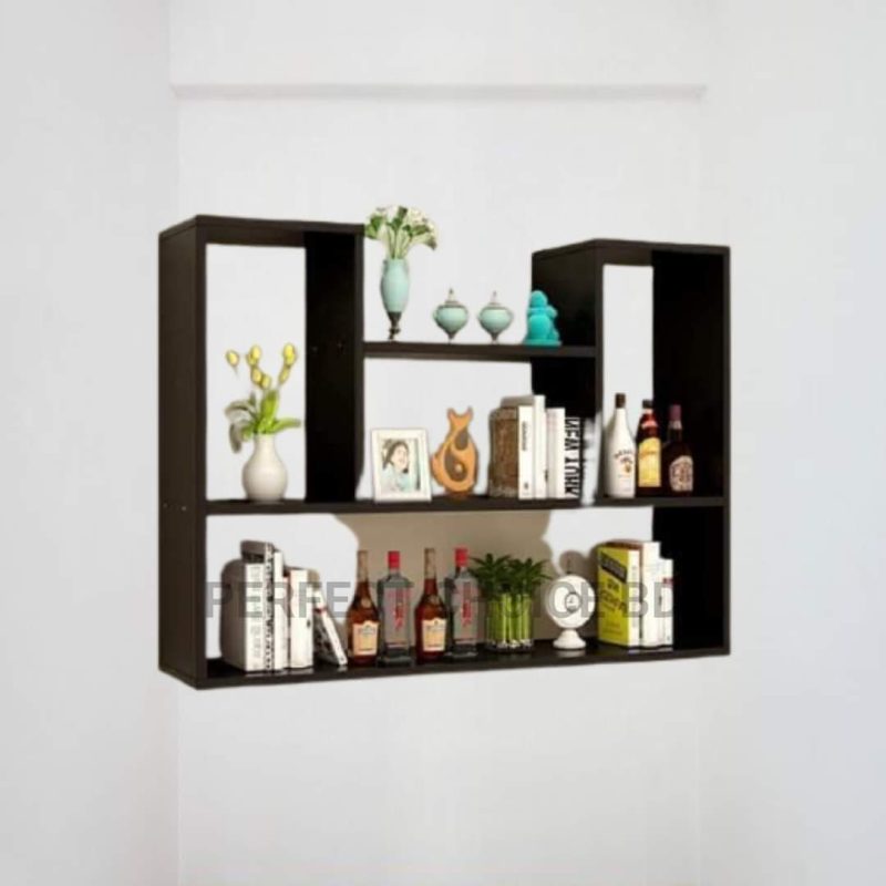 Alternative view of Modern wooden wall mount bookcase / Wall shelf