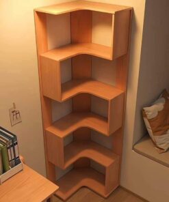 Wooden Stylish corner bookshelf - Image 3