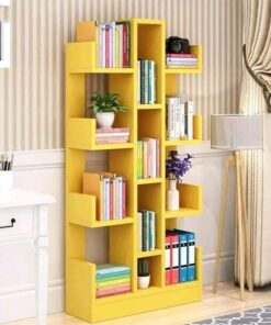 Wooden L-Shape Book Shelf For Office/ Home