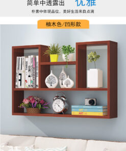 Alternative view of Modern wooden wall mount bookcase / Wall shelf
