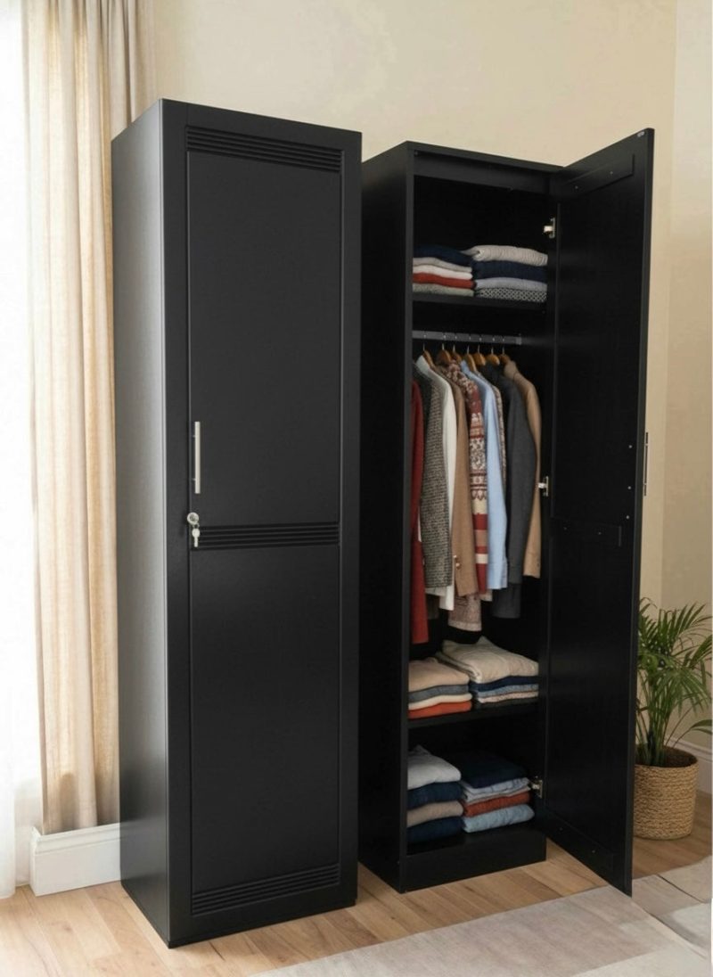Minimalist Single Door Wardrobe | Wooden Single Door Almirah - Image 5