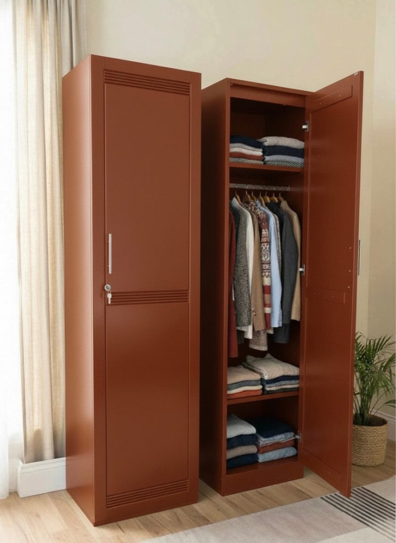 Minimalist Single Door Wardrobe | Wooden Single Door Almirah - Image 6