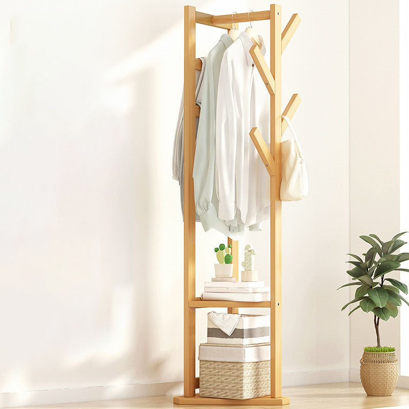 Wooden Entrance Hall Tree Modern Style Simple Home Floor Hall Stand - Image 2