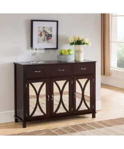 Alternative view of Wooden Shoe Cabinet with 3 Drawers 3 -Tier Wooden Shoe Storage Cabinet