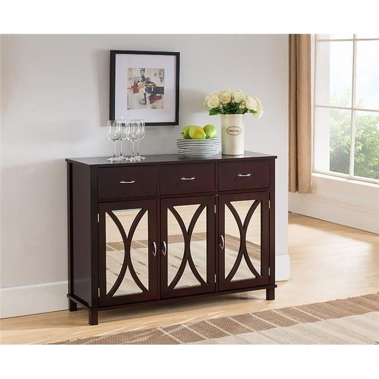 Wooden Shoe Cabinet with 3 Drawers 3 -Tier Wooden Shoe Storage Cabinet - Image 2