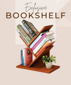 Alternative view of Wooden 3 Layers Tree Mini Bookshelf